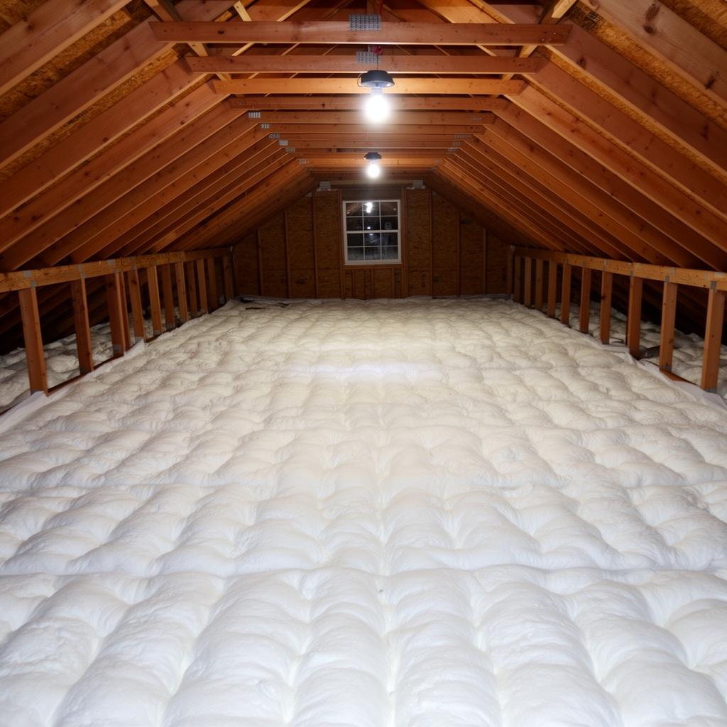 Clean attic after professional rodent cleanup and insulation replacement